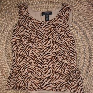 Vintage silk animal print shirt